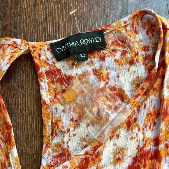 NWOT Cynthia Rowley Blouse | Cynthia Rowley Orange Blouse | Spring Blouse - Picture 4 of 8